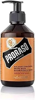 Proraso Beard Balm, Wood and Spice, 200ml Scented Beard Softener For Men Softens and Soothes Beards, Made in Italy
