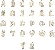 [Ornazy] 26 pcs Alphabet Charms Enamel White Letter Charms A-Z Cute Charms Capital Letter Charms for Jewelry Making Bulk Bracelets Crafts