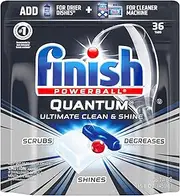 Finish - Quantum - 36ct - Dishwasher Detergent - Powerball - Ultimate Clean & Shine - Dishwashing Tablets - Dish Tabs