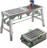 Stepladders Scaffolding Platform Portable Scaffolding Durable Work Platform Scaffold Tower Ladder Stool Bench，Folding Scaffolding Equipment �?880 Lbs Max Load, 5-Gear Adjustable Height (Color : C, S