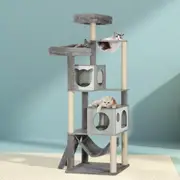 178cm i.Pet Cat Tree Tower Scratching Post Scratcher Wood Bed Condo House Wooden Ladder