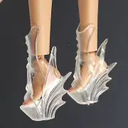 BARBIE DOLL Shoes Clear -UNIQUE- FIT MADE TO MOVE BARBIE- and Match Everything