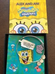 Alex And Ani SpongeBob SquarePants Charm Bangle Bracelet The Krusty Krab Silver