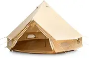 Pyramid Tent Yurt Tent Outdoor Family Camping Bell Tent with Stove Hole Camping Pyramid Tipi Tent in Groundsheet, Camping, Glamping, Festival, Luxury Teepee Little Surprise