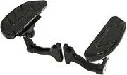 Motorcycle Rear Passenger Floorboard Footboard Foot Rests Bracket Compatible With Harley CVO Road King Street Glide(All black)