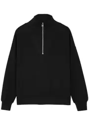 Varley Hawley Half-zip Stretch-jersey Sweatshirt - Black - M M