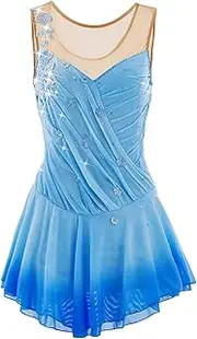 [Zagitova] Women's Figure Ice Skating Dress Tank Top Dress Roller Skating Dance Costume For Professional Competition