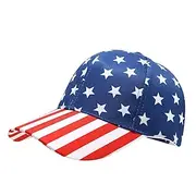 Men's Baseball Cap Sun Hat Trucker Hat Blue Polyester Adjustable Fashion Daily Wear Independence Day Graphic American Flag Casual / Daily