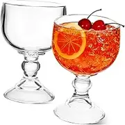 FUNNETOYU 2 Pcs Glass Wine Goblet Elegant Cocktail Glasses for Weddings Parties and Home Use Versatile Drinkware for Wine Juice More Comfortable Grip Unique Design