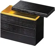 J-Kitchens Excursion Bento Box, Made in Japan, 3-Tier, 8.5 Size, 1/2 Rectangular Japanese Paper, Black Sneaks, 9.8 x 5.0 x 7.1 inches (25.0 x 12.8 x 18.0 cm)