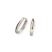ANYCO Earrings Sterling Silver Bohemian Minimalist Geometric Thick Oval Hoop For Women Girl Teen Fashion Stylish Accessories Jewelry Gifts