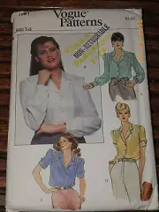 7555 VTG VOGUE Misses Blouse abd Transfer Pattern UC sz 14