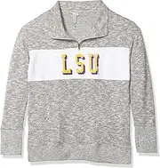 NCAA LSU Tigers Women's LA479 Cozy Fleece Quarter Zip