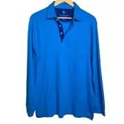 TailorByrd Long Sleeve Collared Polo in Hawaiian Ocean NWT