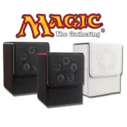 MAGIC: THE GATHERING MTG DECK CASES Leather Card Box Elemental Logo (You Choose)