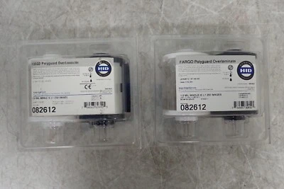 (2) Fargo 082612 PolyGuard Overlaminate 1.0 MIL WHOLE IC L1 250 IMAGES - NEW