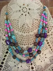 SORAYA CEDENO MULTICOLORED TAGUA NUT NECKLACE FAIR TRADE FOUNDATION ECUADOR