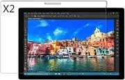 Kepuch 2 Pack Tempered Glass Screen Protector Transparent Compatible for Surface Pro 4, Pro 5, Pro 6, Pro 7 12.3"