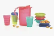 Tupperware Mini Impressions 9-Pc Kids Party Set Multicolor Tea Party Kid Kitchen