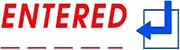 DESKMATE 0273670 Dual Colour PRE-Inked Office Stamp, Entered (Date) Blue,RED