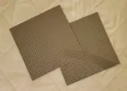 Two Lekebaby Classic Baseplates Building Base Plates for Bricks Light Grey New