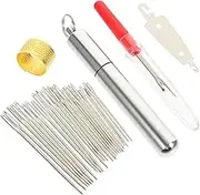 jojofuny Big Eye Needle Set Sewing Supplies Stitch Markers Embroidery Needles Stainless Steel