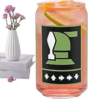 Beer Pint Glasses | Creative Printed Cool Glass Cups | Reusable Fun Cocktail Glasses, Tall Water Glasses for Whiskey, Bourbon, Liquor, and Cocktail Drinks