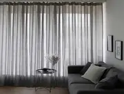 Sheer Voile Curtains 548cm wide 230cm Drop+30 Hooks Pinch Pleat New, Black