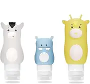 Heicat Travel Bottles Set for Liquids, TSA Approved Leak Proof Silicone Cosmetic Travel Containers with Suction Cup, for Shampoo, Conditioner, Lotion, Toiletries(1.7OZ, 2.4OZ, 3.1OZ) 3color: 1#