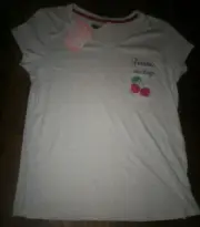 Jaclyn Intimates Women's Short Cap Sleeve Lounge Shirt Sz S V Neck T Shirt Sleep