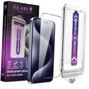 2-Pack Screen Protector Tempered Glass for 6.1-Inch, Auto iPhone 15 Pro HD
