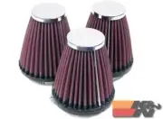 K&N Universal Clamp-On Air Filter For 2-1/8FLG,3-1/2B,2T,4H (3 PER BOX) RC-1923