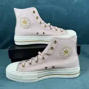 Converse Women's 9.5 High Top Chuck Taylor All Star Lift Sneakers Pink Canvas