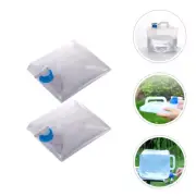 2 Pcs Water Storage Tank Travel Folding Bucket Large Capacity Jug