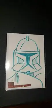 Star Wars Topps Sketch Card - Jason Hughes Clone trooper rise of bounty hunters