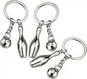 YARNOW 3Pcs Mini Bowling Keychain Ornaments Sports Themed Key Rings Durable and Sturdy Keepsakes for Bowling Match Souvenirs Decorative Keychain Accessories