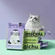 Michu Mixed Tofu Cat Litter, Heavy Duty Flushable Kitty Litter, 5.5Lb/88Oz Original 12 Pack