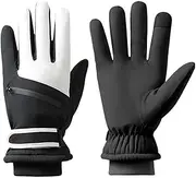 [Vgvgaj] Thermal Winter Skiing Gloves,Snowboarding Mittens for Cold Weather | Breathable Snow Mittens Soft Thick Motorcycle Gloves for Skiing, Hiking, Working, Snowboarding