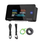 Voltmeter Ammeter Power Energy Meter AC 50-300V AC Wattmeter Electricity meter F