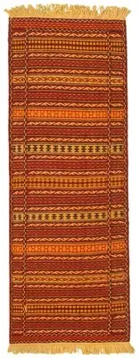 Vintage Hand Woven Carpet 2'3" x 6'7" Traditional Wool Kilim Rug