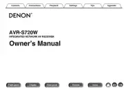 Denon AVR-S720W Receiver Owners Instruction Manual