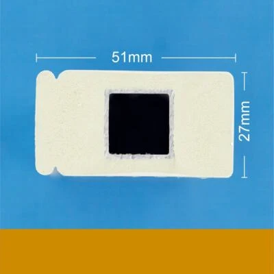 PVC Plantation Shutter Components Aluminium Extruded Square Stile