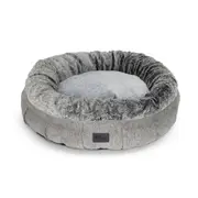 Superior Pet Plus Harley Pet/Dog Bed Harlow Grey & Artic Faux Fur Jumbo 110cm