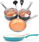 Nonstick Cookware Set with 10 Inch Frying Pan