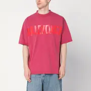 [Balenciaga] Tape Type raspberry-coloured t-shirt L Red