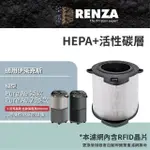 【RENZA】適用ELECTROLUX 伊萊克斯 PURE A9 A9.2 矮款 PA91-406GY PA91-406DG 空氣清淨機(HEPA+活性碳濾網)