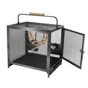 FIN Large Iron Travel Bird Cage Small Parrots Pet House with Ladder Swing & Bowls AU