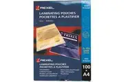 Rexel Laminating Pouch 125 Micron A4 Clear Pack 100