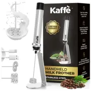 Kaffe Rechargeable Milk Frother w/Stand (12,000 RPM) - USB-C & New Upgraded M...