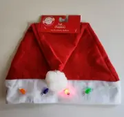 Christmas House Light Up Christmas Santa Claus Hat Holiday Decor NWT